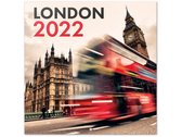 wandkalender 2022 London 30 x 30 cm papier bruin