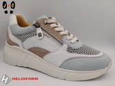 Helioform dames sneaker, H327 wit/blue/combi, Maat 41.5