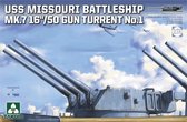 1:72 Takom 5015 USS Missouri Battle Ship MK.7 16/50 Gun Turret Plastic Modelbouwpakket