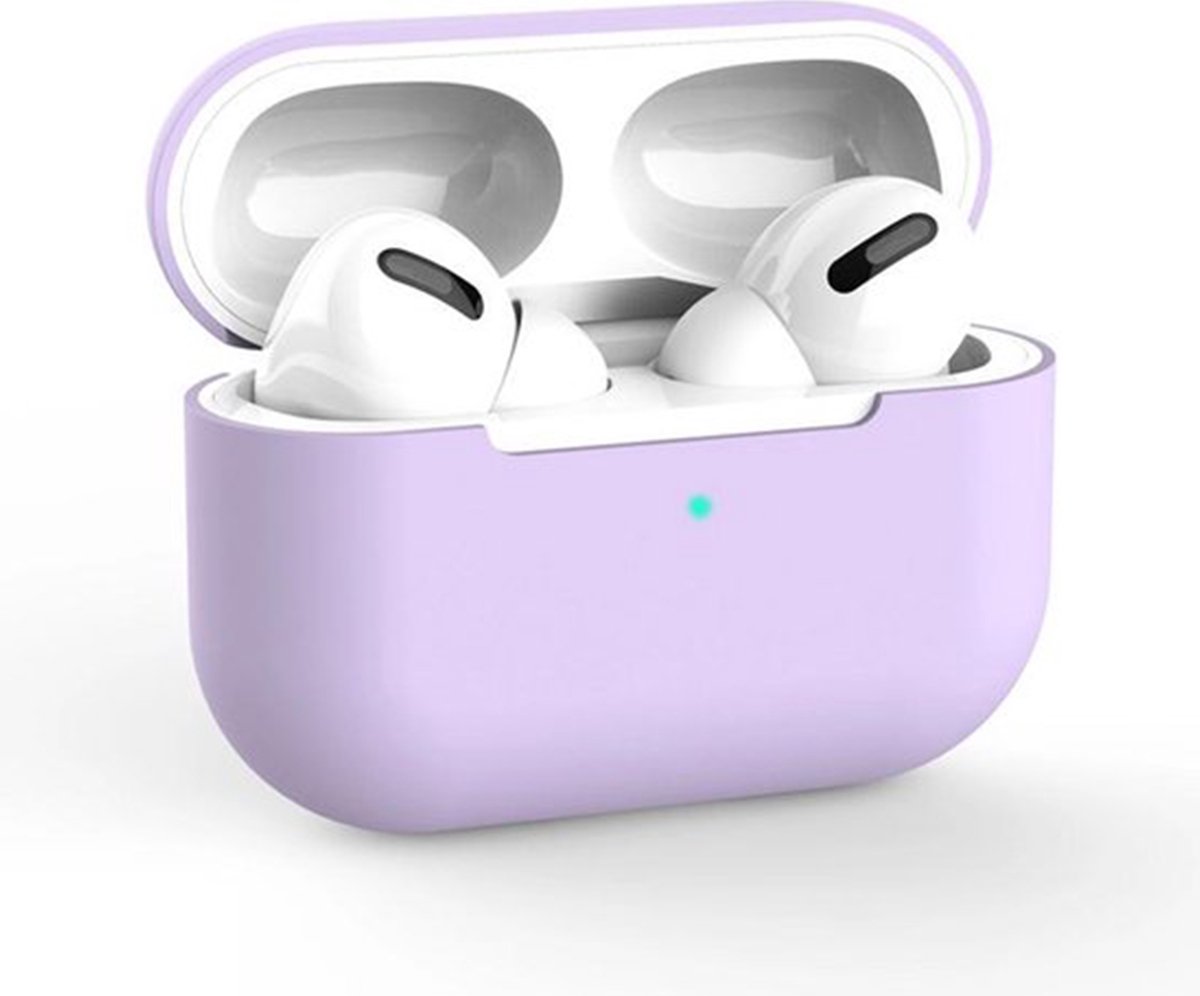 Hoesje voor Apple AirPods Pro - Lavendel - Hoesje Siliconen Case Cover Bescherming