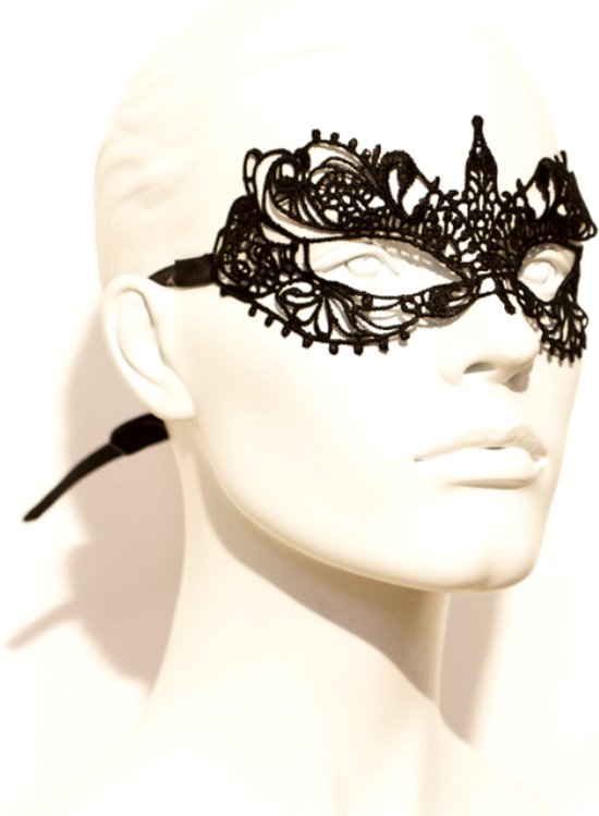 Zwart kanten oogmasker - Gala masker - Sexy masker - Feestmasker - Venetiaans masker