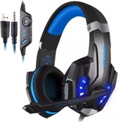 Rebela | Gaming Headset Earphone Wired | koptelefoons | Gamer Headphone | Stereo Sound Gaming Headsets PS4 with Mic LED light for Computer PC Gamer | Blue