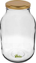 Glazenpot 2 liter voorraadpot inclusief recepten