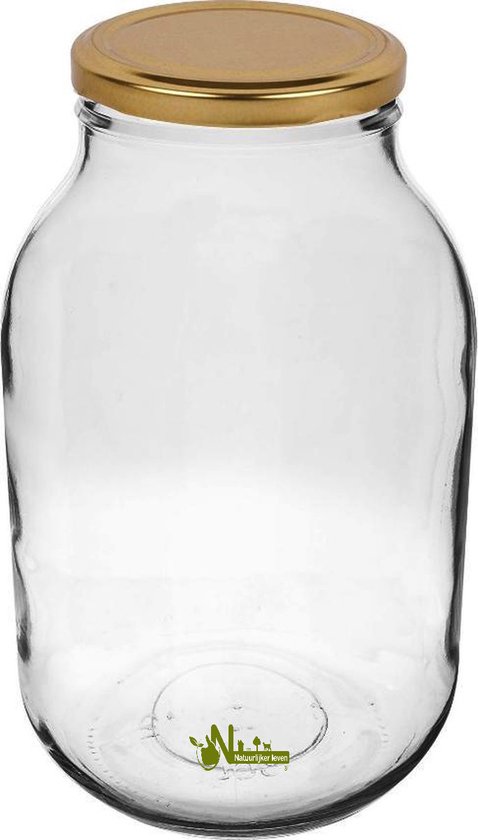 Glazenpot 2 liter voorraadpot inclusief recepten