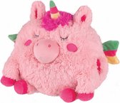 handwarmer Eenhoorn junior 35 x 35 cm pluche roze