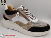 Helioform dames sneaker, H326 beige/zwart/combi, Maat 38.5