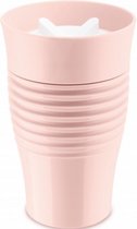 thermosbeker Safe To Go 400 ml roze/wit