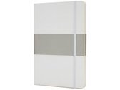 notitieboek A5 hardcover wit/zilver