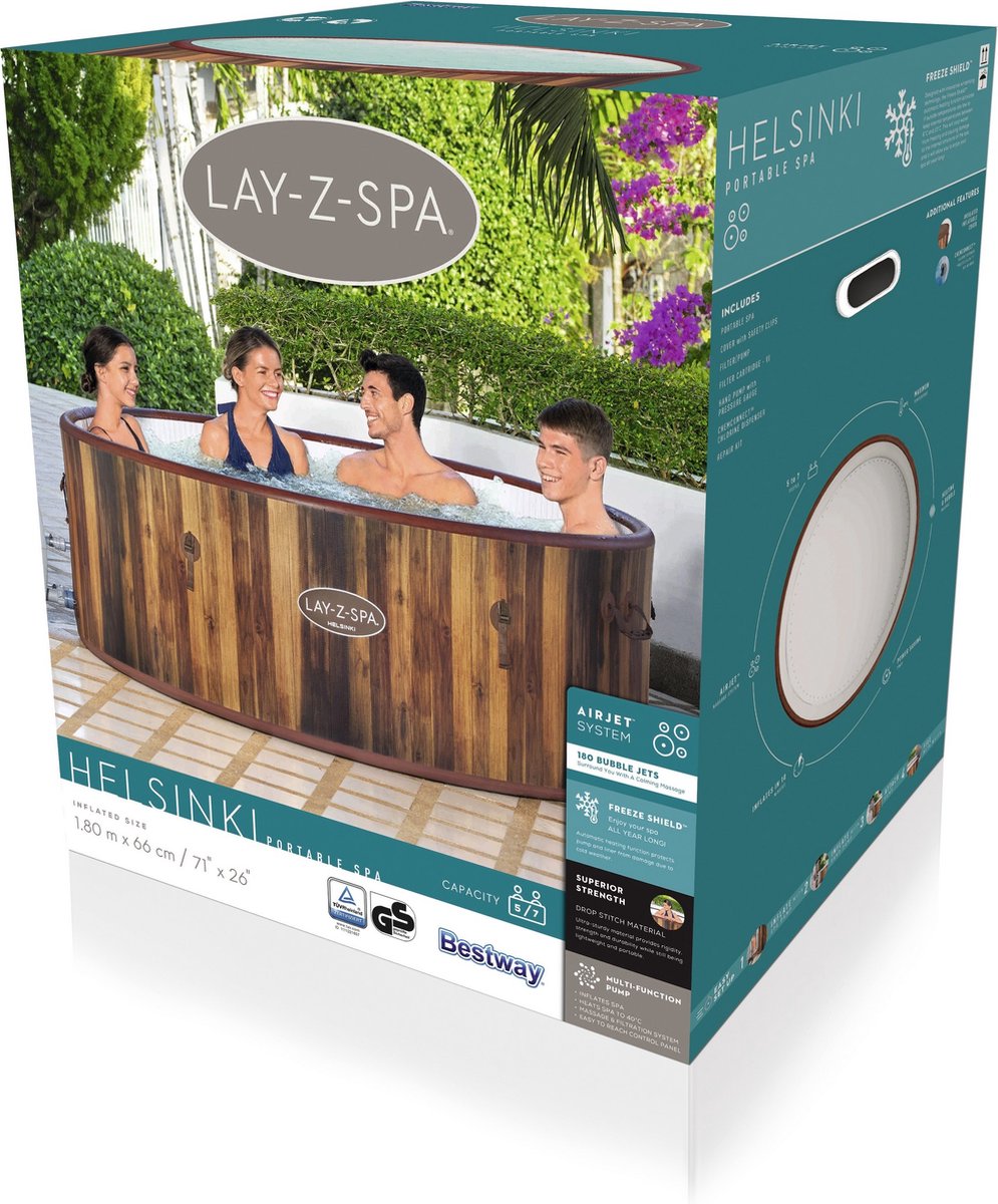 Lay-Z-Spa Helsinki AirJet opblaasbare spa