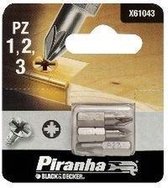 Piranha Pozidriv 1 - 2 - 3, 25mm X61043