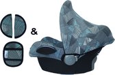 Wallabiezzz Maxi Cosi Zonnekap en Gordelhoes Baby - Kraam cadeau - Voordeelverpakking - Autostoel