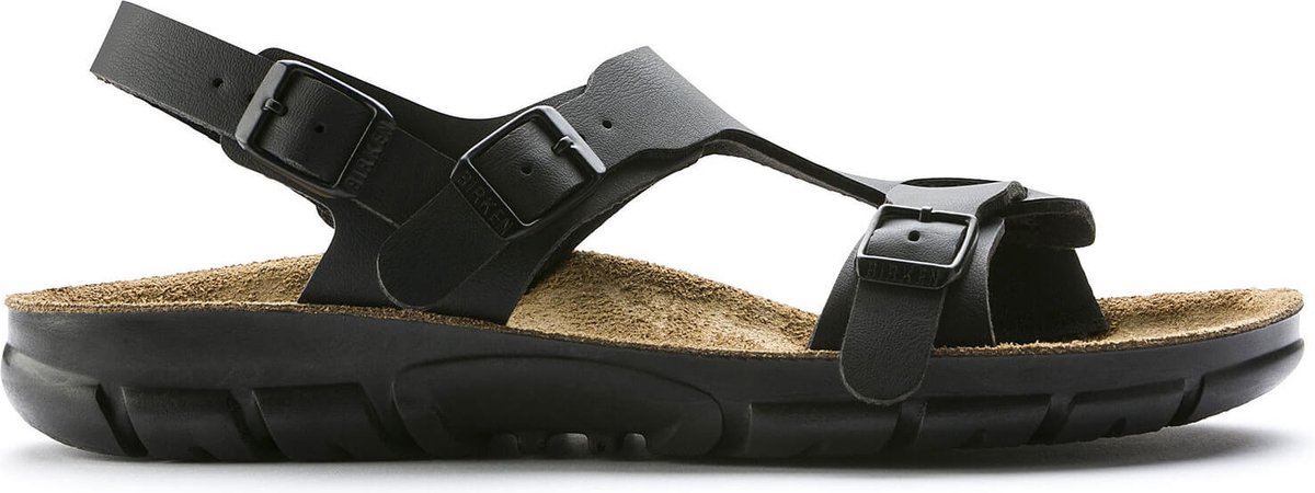 Birkenstock Saragossa Dames Sandalen Narrow-fit Imitatieleer 500863 Zwart