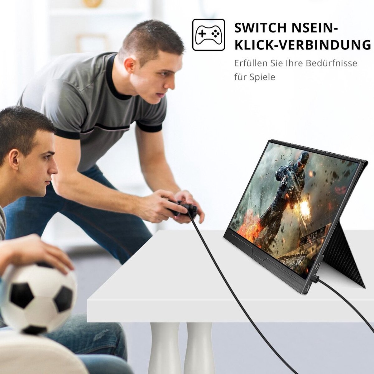 Portable Monitor draagbare monitor voor laptop inclusief Hoes