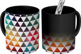Magische Mok - Foto op Warmte Mokken - Koffiemok - Geometrie - Regenboog - Driehoek - Design - Patronen - Magic Mok - Beker - 350 ML - Theemok