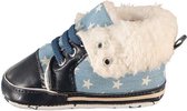 babyschoenen junior polyester blauw/zwart mt 18/19