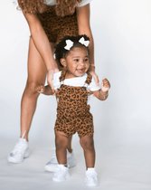 Little koekies - Tuinbroek leopard 68 - panterbroek - baby panter