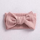 Baby haarband elastisch | meisjes haarband | mauve | kinderhaarband | hoofdband | twisted
