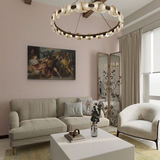 Artaza Toile Peinture Samson et Delilah - Antoon van Dyck - 90x60 - Art - Impression sur toile