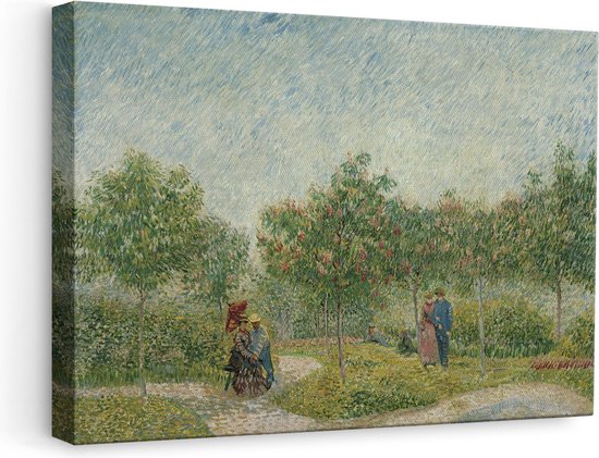 Artaza Canvas Schilderij Tuin met Geliefden - Vincent van Gogh - 60x40 - Poster Foto op Canvas - Canvas Print