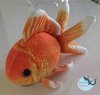 Ceramicnature Goldfish Plush - Knuffel - 31x24x21 cm Oranje Wit Geel