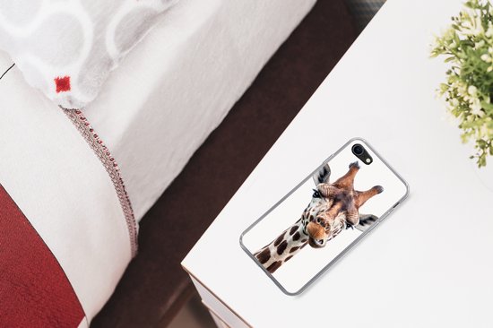 Coque iPhone 7 - Chambre de Chambre de bébé - Girafe - Tête - Portrait - Gros plan - Chambre de bébé - Chambre à coucher - Coque de téléphone en Siliconen -