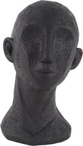 Present Time Ornament Face Art - Polyresin Zwart - 14,7x15,4x24,5cm - Scandinavisch