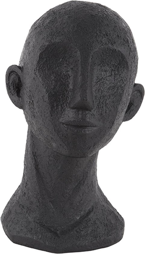 Present Time Ornament Face Art - Polyresin Zwart - 14,7x15,4x24,5cm - Scandinavisch