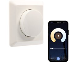 Proventa Smart Dimmer met dimmerknop en app - Universeel voor alle dimbare lampen - 2 draads - Max. 250W - Dimmers