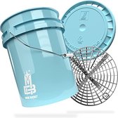 Handelsmerk ontwikkelen Onderdrukker Magic Bucket 5 Gal 19 ltr wasemmer Lightblauw met grit en deksel! Geschikt  voor alle... | bol.com