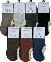 Hipperboo® 7 Paar Bamboe Sokken - Footies - 36-41 - Kleuren Mix - Dames Sneakersokken