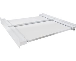 Tussenstuk wasmaschine droger Paulo, aluminium model met XL werkblad