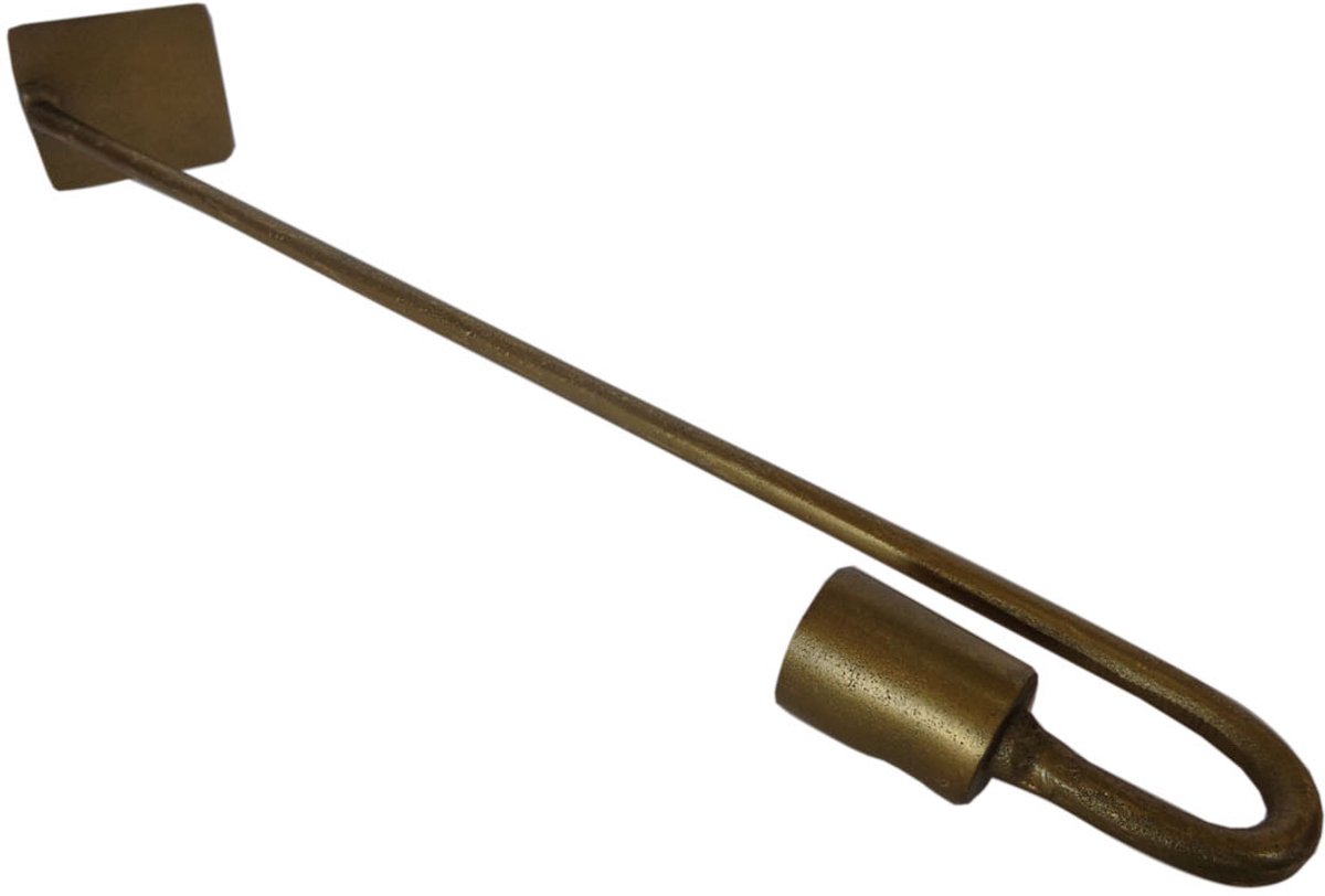 Deco4yourhome - Glashaak / Luikhaak L - Hangkandelaar - Antiek Goud - Metaal - Jasmijn