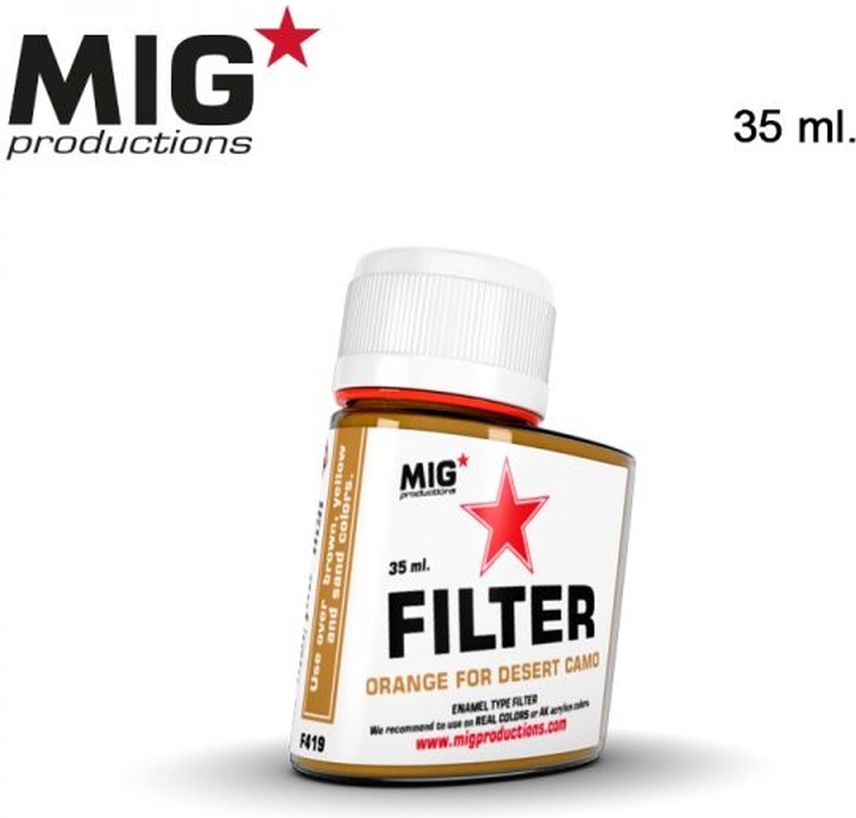 MIG Productions - F419 - Orange Filter for Desert Camo - 35ml -