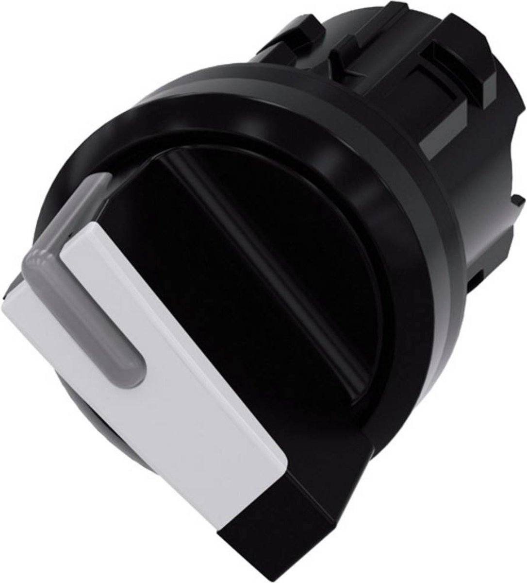 Siemens 3SU1002-2BF60-0AA0 Knevelschakelaar Kunststof frontring Zwart, Wit 1 x 90 ° 1 stuk(s)