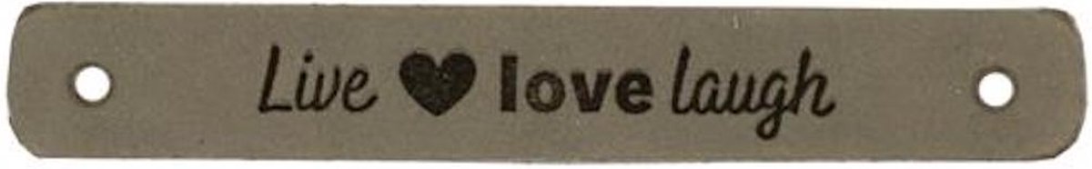Durable Leren Label – "Live Love Laugh" – Stijlvol & Duurzaam (2 stuks)
