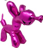 Ballooneez Hond (Paars) Pluche Knuffel 35 cm {Balloon Dog Plush Toy | Speelgoed knuffeldier knuffelpop voor kinderen jongens meisjes | ballon honden hondje puppy knuffeltje} Teckel Tekkel Das