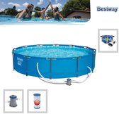 Bestway Steel Pro Max Frame zwembad, rond met stalen frame en filterpomp, 366 x 76 cm