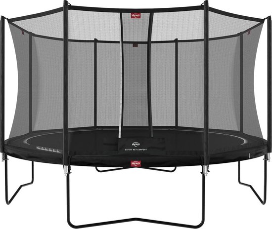 BERG Favorit Trampoline Regular 430 cm Zwart + Safety Net Comfort