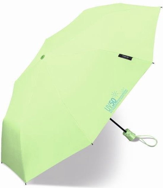 Happy Rain - Mini paraplu met UV bescherming - Automatisch - Groen - maat Onesize