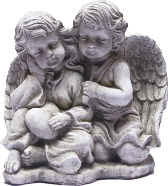 Statue de jardin Anges (Wit/ patiné) - Décoration pour intérieur /  extérieur - Béton | bol