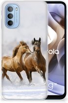 Smartphone hoesje Motorola Moto G31 | G41 TPU Case Paarden
