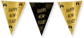 Vlaggenlijn Gold/Black Happy new year (10 meter)