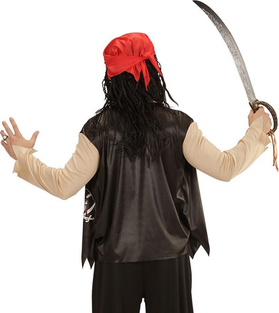 Happy Cherry 4PCS Deguisement Pirate Fille Costume Halloween Corset Renaissance Steampunk Jupe Haut Foulard Accessoires pour Enfants Fête d'Anniversaire Jeu de Rôle Blanc 4-6 Ans