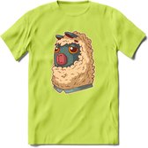 Casual lama T-Shirt Grappig | Dieren alpaca Kleding Kado Heren / Dames | Animal Skateboard Cadeau shirt - Groen - S