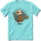 Casual skelet T-Shirt Grappig | Dieren halloween Kleding Kado Heren / Dames | Animal Skateboard Cadeau shirt - Licht Blauw - S