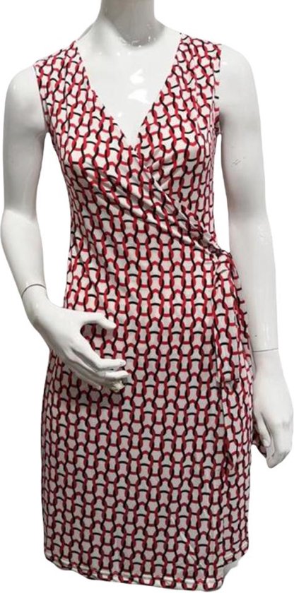 Robe Femme - Rouge - Wit - Zwart - Taille XL (K202635)