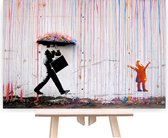 Do It Yourself Paintings® Schilderen Op Nummer Volwassenen - Banksy - Kleurenregen - Op Frame en met Schildersezel - 40x50cm