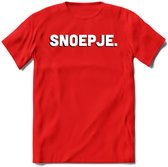 Snoepje - Valentijn T-Shirt | Grappig Valentijnsdag Cadeautje voor Hem en Haar | Dames - Heren - Unisex | Kleding Cadeau | - Rood - M