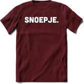 Snoepje - Valentijn T-Shirt | Grappig Valentijnsdag Cadeautje voor Hem en Haar | Dames - Heren - Unisex | Kleding Cadeau | - Burgundy - XXL