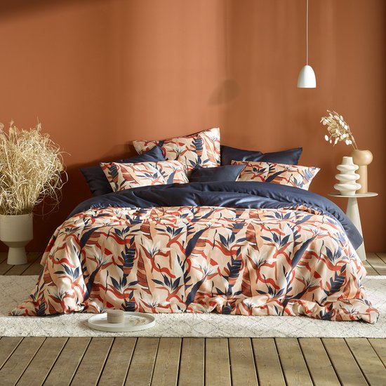 De Witte Lietaer Housse de couette Junglecat Dress Blues - Taille hôtel - 260 x 240 cm - Satin de Katoen